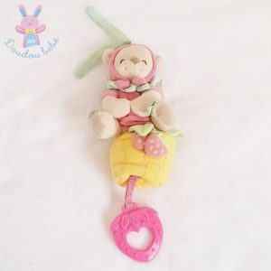 Doudou Ours fraise musical éveil FISCHER PRICE