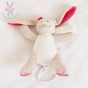 Doudou Lapin musical Pili beige rose NOUKIE’S