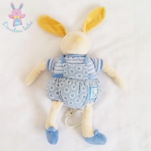 Doudou Lapin musical bleu Lise Lulu MOULIN ROTY