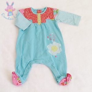 Pyjama coton bleu bébé fille 1 MOIS CATIMINI
