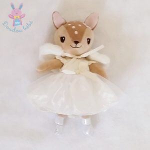 Doudou Biche Faon robe et fourrure blanc H&M