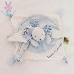 Lapin plat blanc bleu Tatoo DOUDOU ET COMPAGNIE