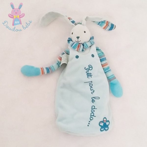 Doudou Lapin bleu DOUDOU ET COMPAGNIE