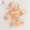 Doudou Ours macaron orange DOUDOU ET COMPAGNIE