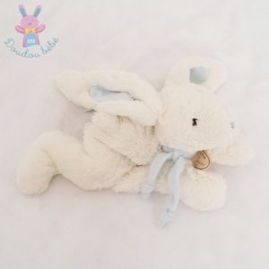 Lapin bonbon blanc bleu 30 cm DOUDOU ET COMPAGNIE