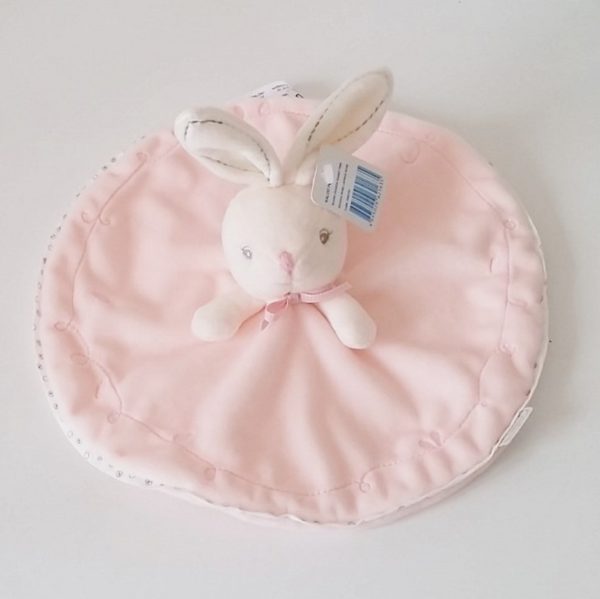 Doudou plat Lapin rond rose perle KALOO – Image 3
