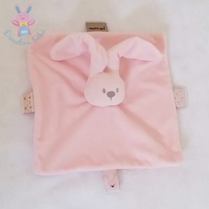 Doudou plat Lapin Lapidou rose NATTOU