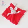 Doudou plat Lapin rouge OBAIBI