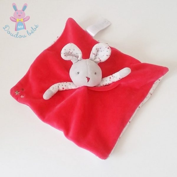 Doudou plat Lapin rouge OBAIBI