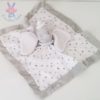 Doudou plat éléphant Dumbo gris blanc tissu DISNEY – Image 2