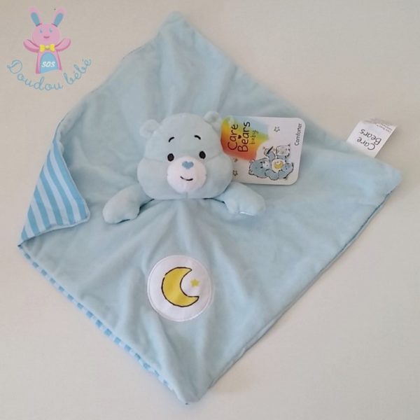 Doudou plat Bisounours bleu CARE BEARS