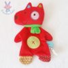 Doudou plat Chien rouge NICOTOY