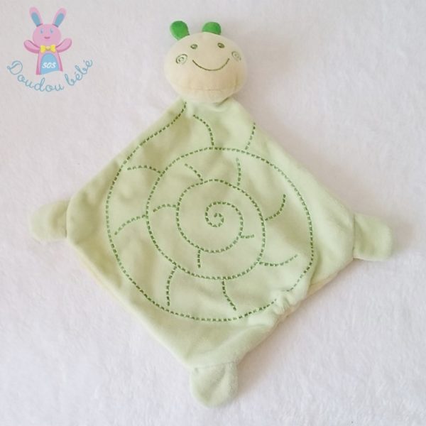 Doudou plat escargot vert NICOTOY