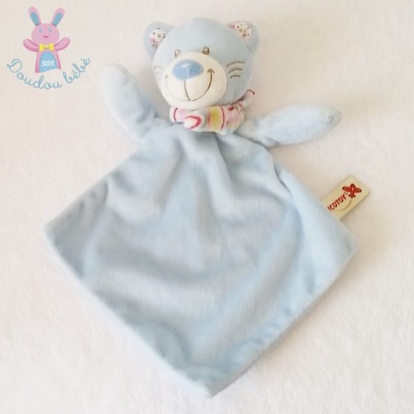 Doudou plat Chat bleu NICOTOY