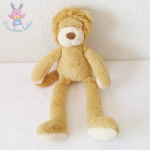 Doudou Lion fourrure marron beige 32 cm NICOTOY