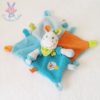 Doudou plat Cheval bleu orange NICOTOY