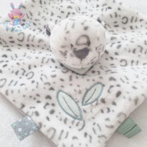 Doudou Nattou Cappuccino lapin musical beige avec bandana à pois