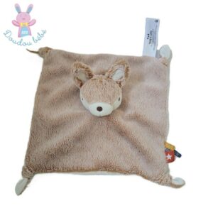 Doudou plat Biche Faon marron blanc TAPE A L&rsquo;OEIL TAO