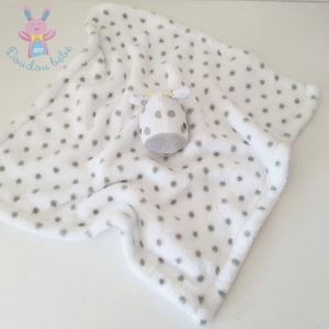 Doudou plat Girafe gris blanc à pois PRIMARK EARLY DAYS