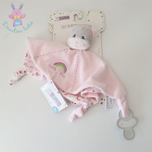 Doudou plat Chat rose GIPSY