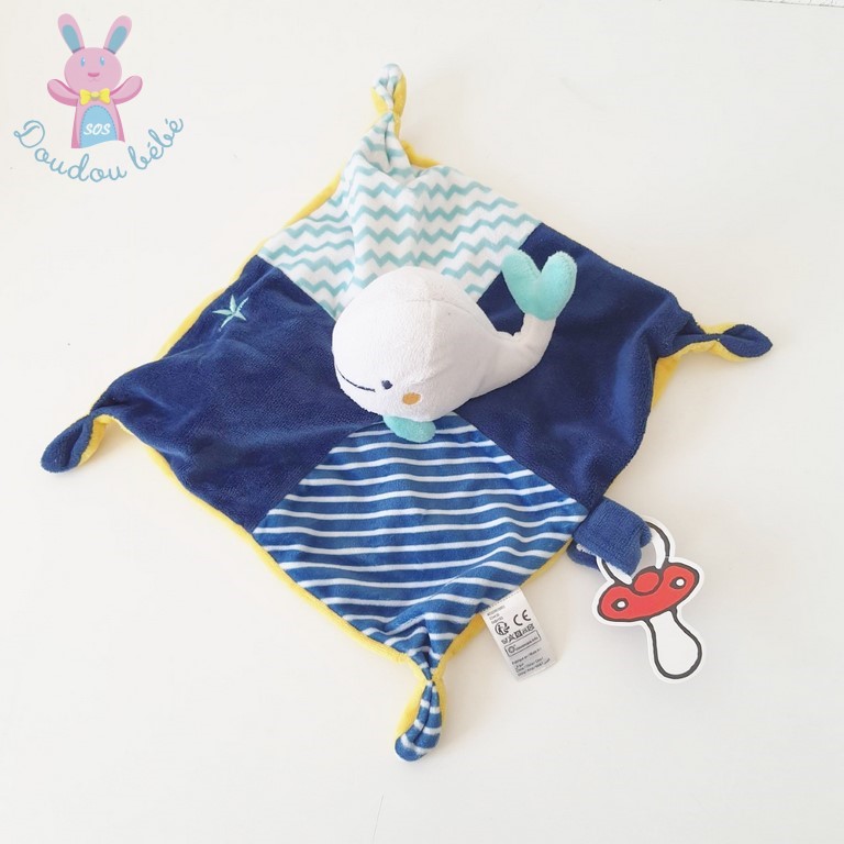 Doudou mouchoir baleine