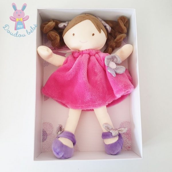 Poupée Demoiselle Pretty robe rose DOUDOU ET COMPAGNIE – Image 2