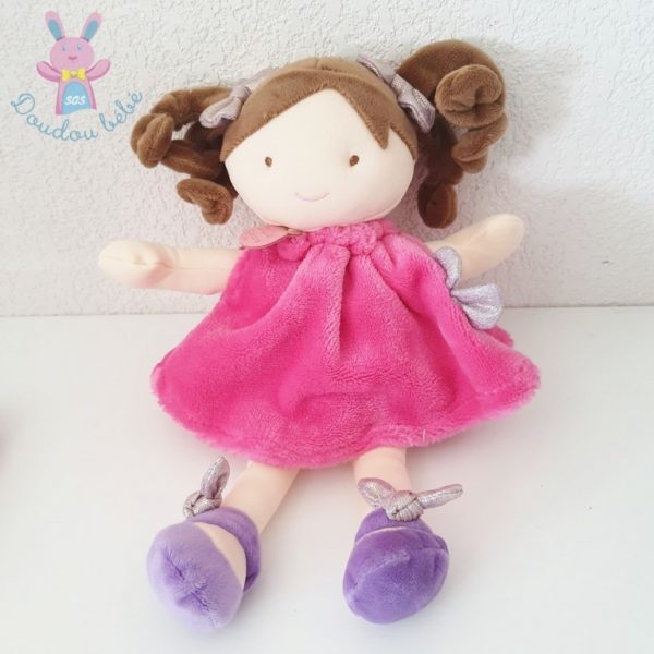 Poupée Demoiselle Pretty robe rose DOUDOU ET COMPAGNIE – Image 3