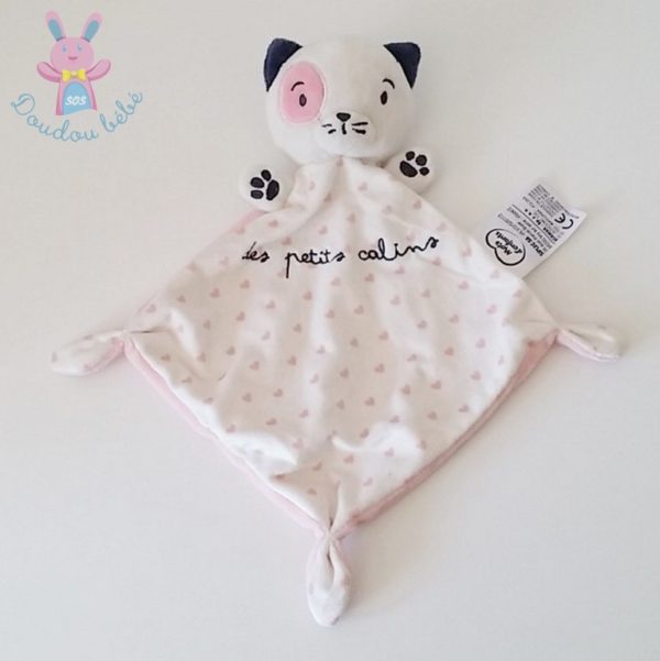 Doudou plat Chat Des petits calins MOTS D'ENFANTS