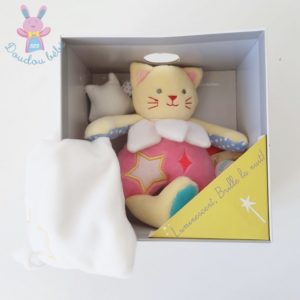 Chat Magic étoiles mouchoir luminescent DOUDOU ET COMPAGNIE