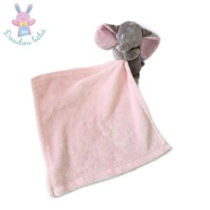 Doudou éléphant gris couverture rose SIMBA NICOTOY
