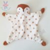 Doudou plat Renard grelot blanc marron ZEEMAN