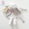 Doudou plat Lapin gris TOM & KIDDY