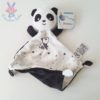 Doudou plat Panda noir blanc empreintes MOTS D'ENFANTS – Image 2