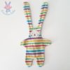 Doudou plat Lapin rayé multicolore CATIMINI