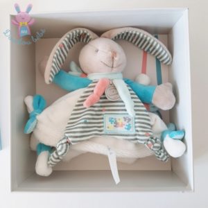 Doudou Boule 3 en 1 Lapin bleu de Doudou et Compagnie, Doudous : Aubert