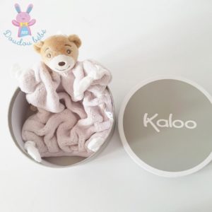 Doudou plat Ours plume naturel beige crème KALOO