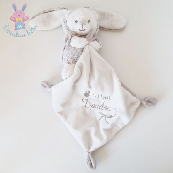 Doudou Ours Lapin beige blanc SIMBA