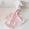 Doudou mouton couverture rose blanc NICOTOY