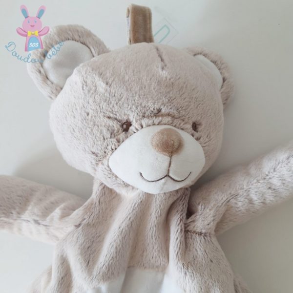 Doudou Ours range-pyjama marron beige blanc TEX BABY – Image 2
