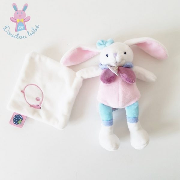 Doudou Lapin Berry mouchoir BABY NAT