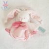 Doudou plat Lapin rose Les tendres BABY NAT