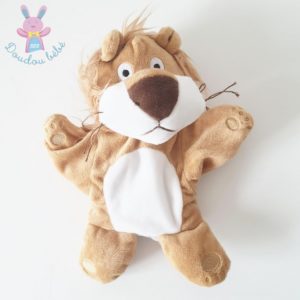 Doudou marionnette Lion marron blanc MAISONS DU MONDE