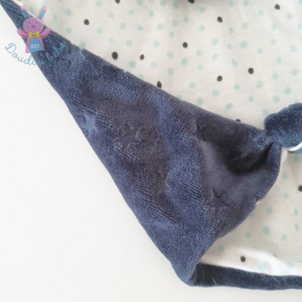 Doudou plat Chat bleu marine blanc étoiles VERTBAUDET – Image 2