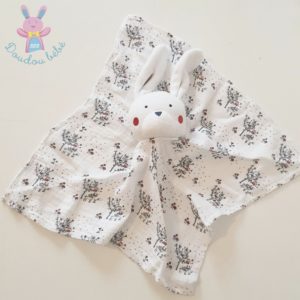 Doudou plat Lapin lange blanc arbres TAPE A L’OEIL TAO