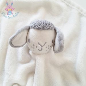 Doudou plat Mouton blanc et gris PRIMARK EARLY DAYS