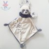 Doudou plat Panda blanc bleu NICOTOY