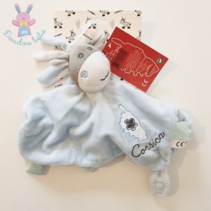 Doudou plat Ane Cheval bleu gris Corsica Corse TEXTISUN