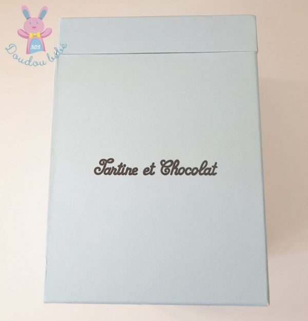 Doudou Souris grise robe rose nœud TARTINE ET CHOCOLAT – Image 6