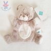 Doudou marionnette Ours beige blanc TEX