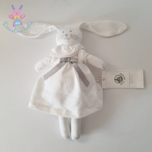 Doudou Lapin blanc robe PETIT BATEAU